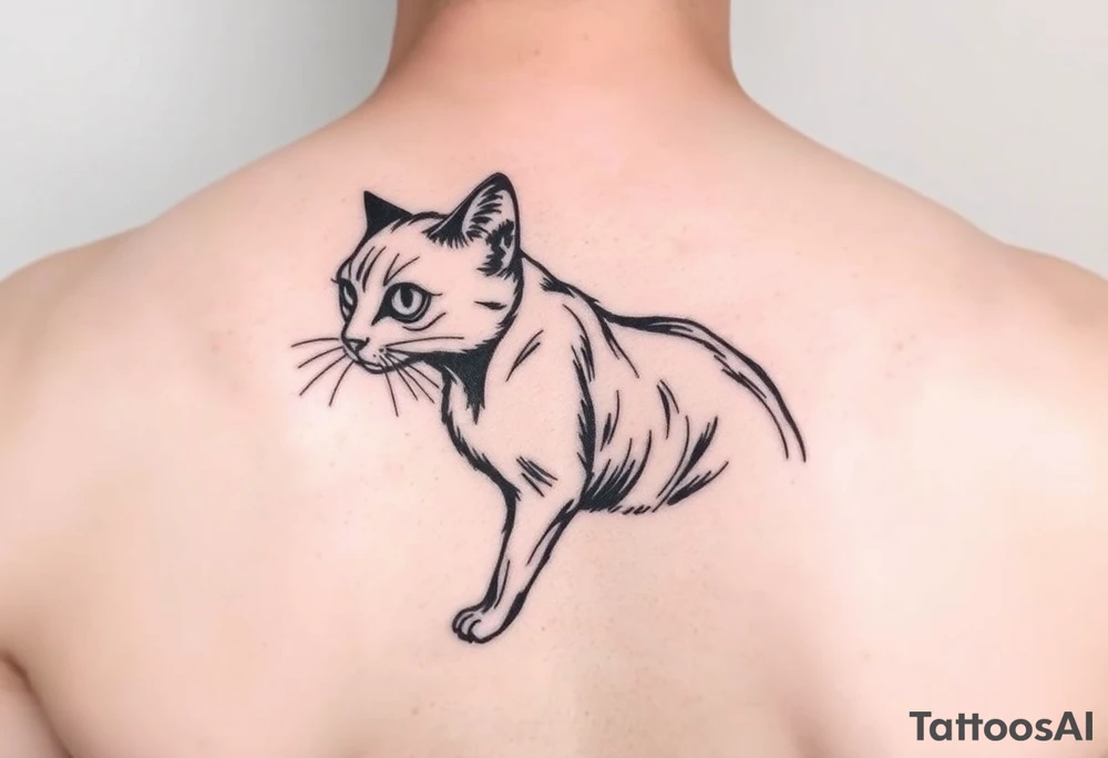 black cat tattoo idea