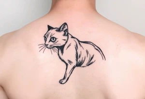 black cat tattoo idea