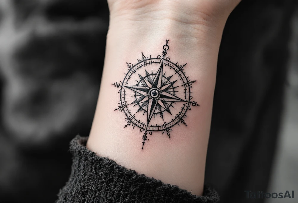 Small Compass tattoo idea