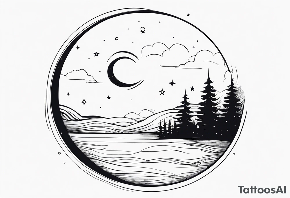 Moon tattoo idea