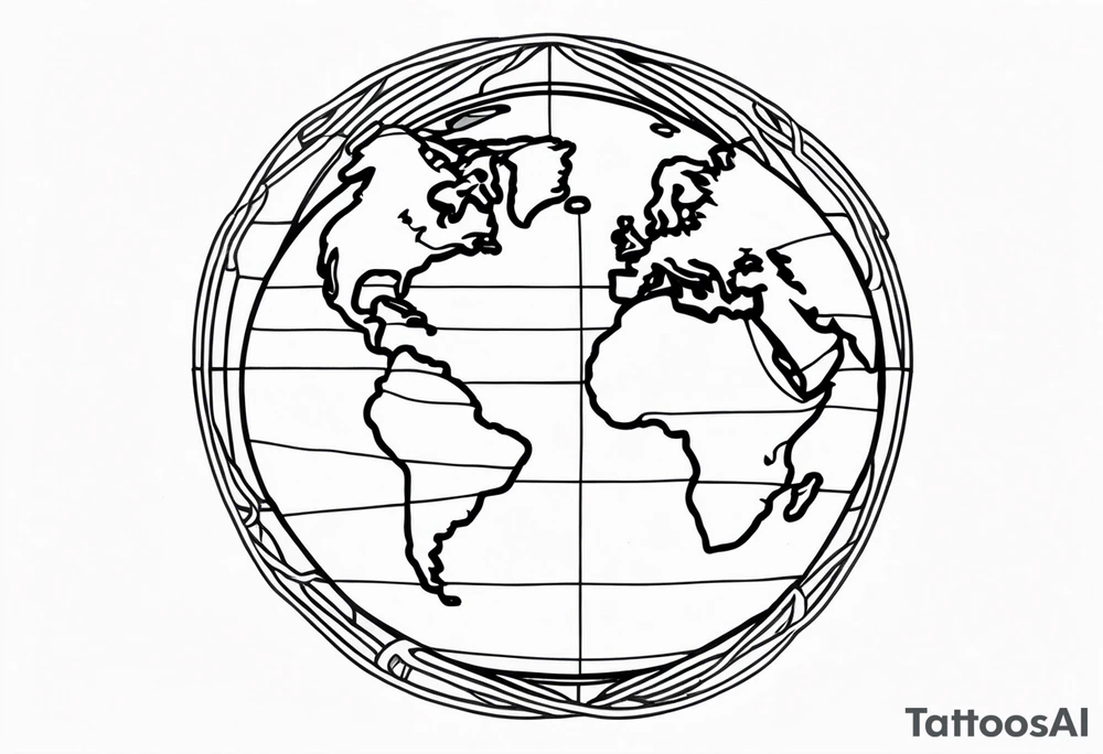 Atlas holding up earth tattoo idea