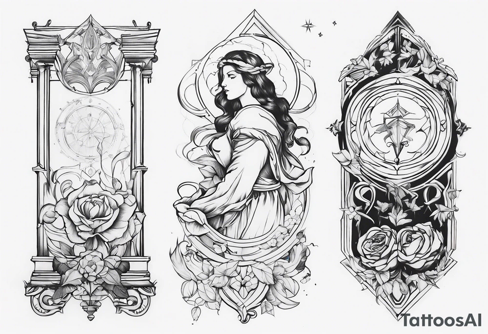 Renaissance sleeve tattoo idea