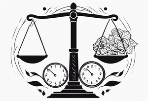 Tip the scales left side lower than right side tattoo idea