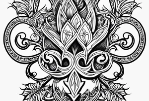 Fleur de lys feu celtique tattoo idea