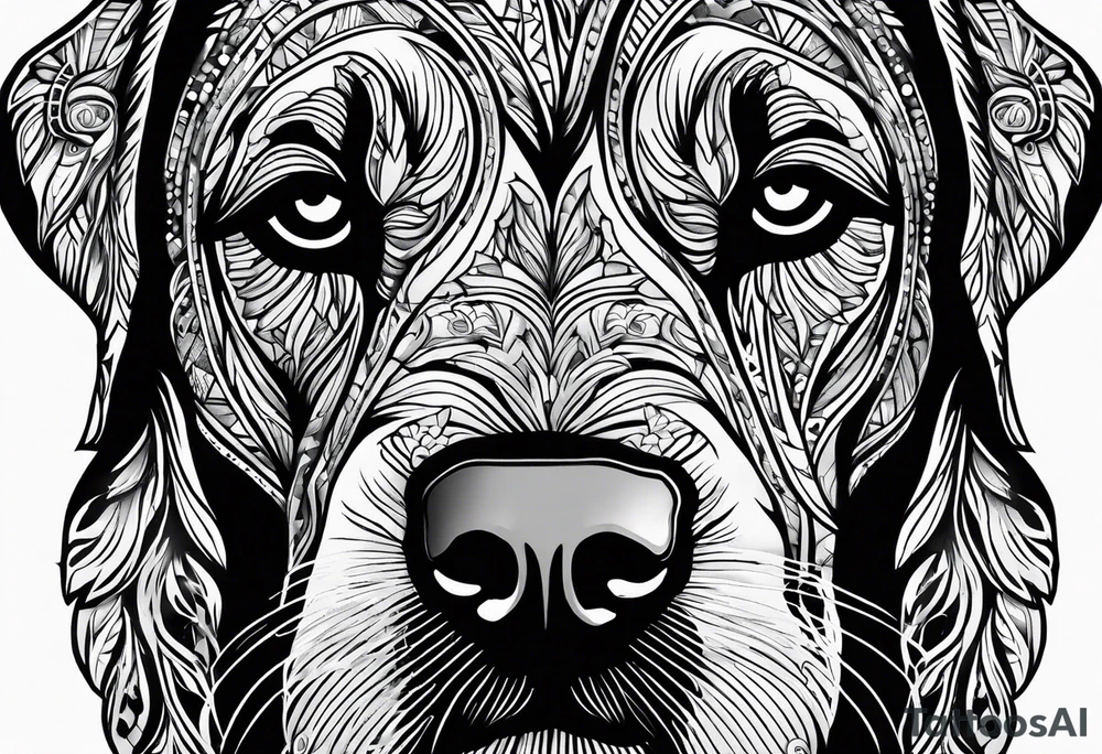 face of a deutch drahthaar tattoo idea