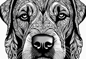 face of a deutch drahthaar tattoo idea