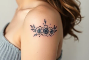 Crown of flowers tattoo idea