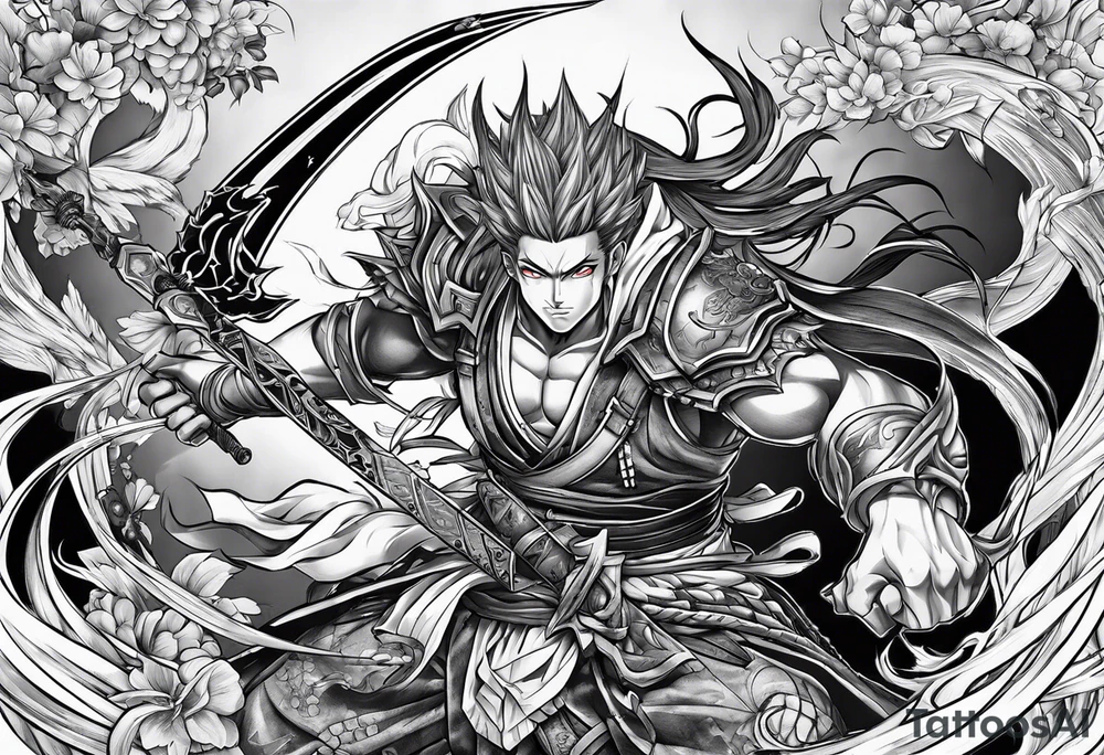 Demonslayer anime gyutaro tattoo idea