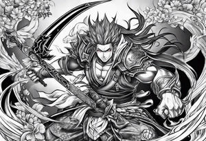 Demonslayer anime gyutaro tattoo idea