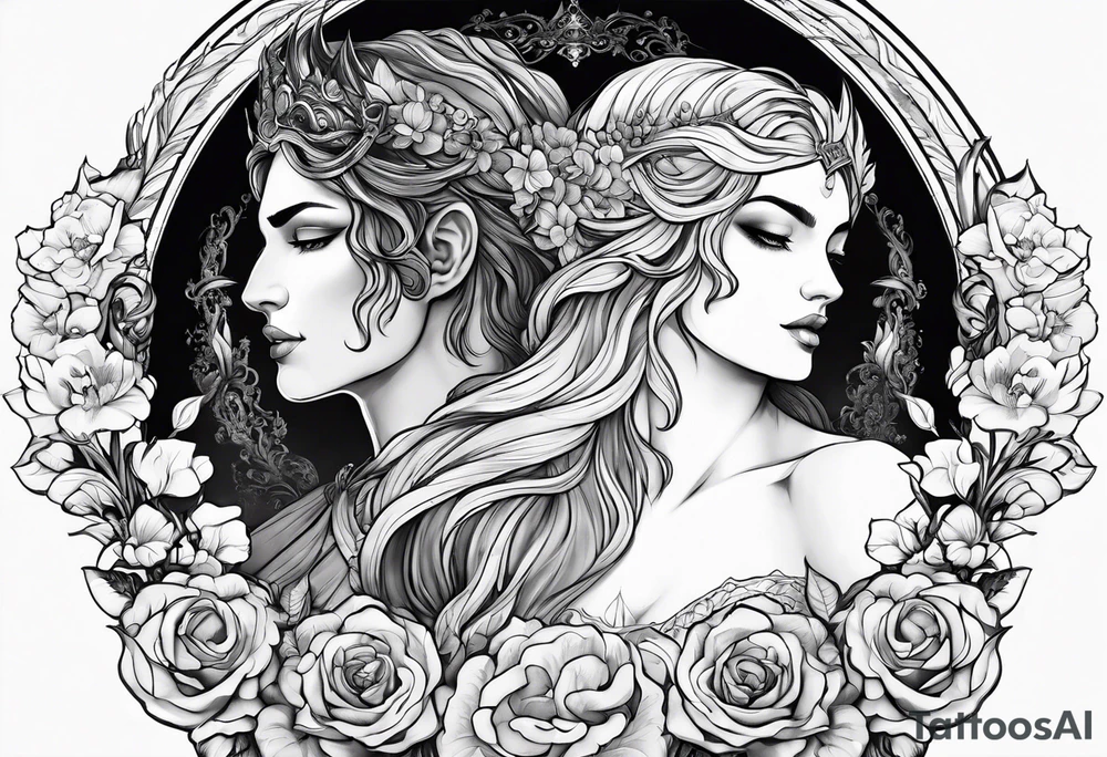 Hades and persephone tattoo idea