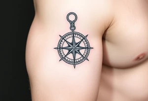 Artsy Compass tattoo idea