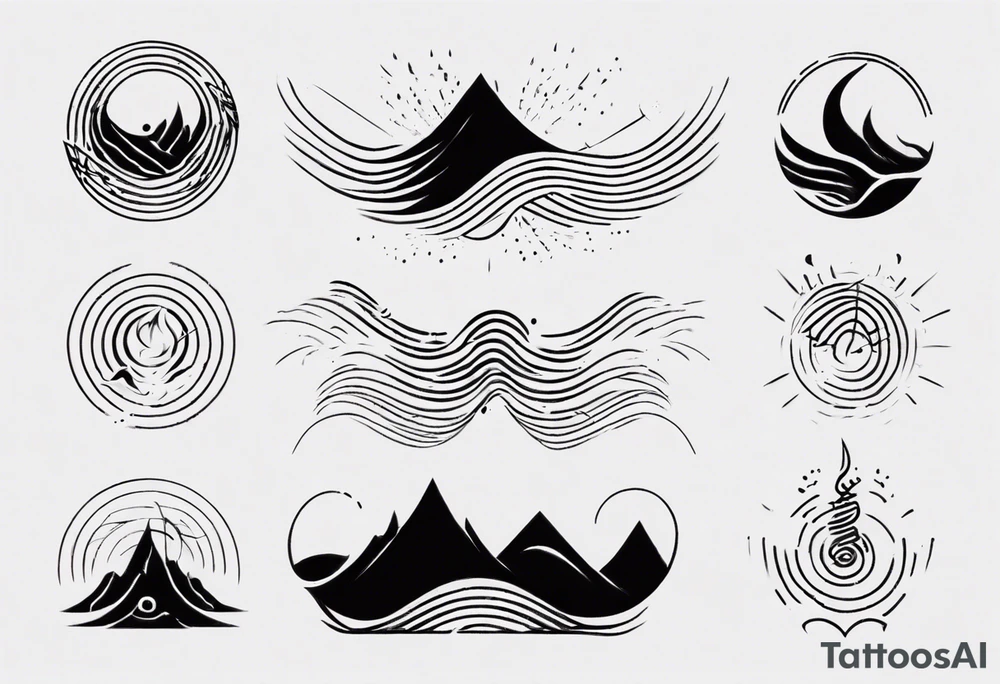 God is in the soundwaves, clean, small tattoo idea