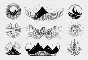 God is in the soundwaves, clean, small tattoo idea