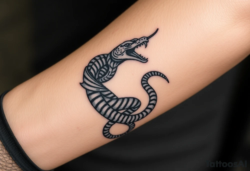 Snake tiger crane 
monkey tattoo idea