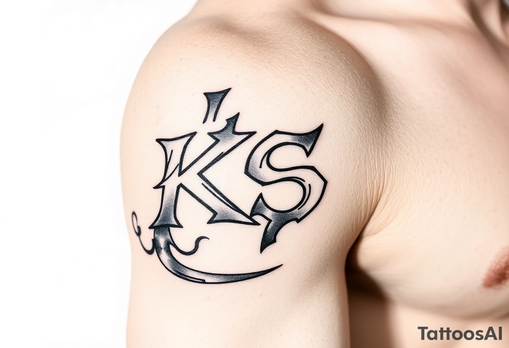 Tatuaje de Hongo que tenga escritas las letras "KS" tattoo idea
