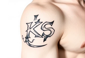 Tatuaje de Hongo que tenga escritas las letras "KS" tattoo idea