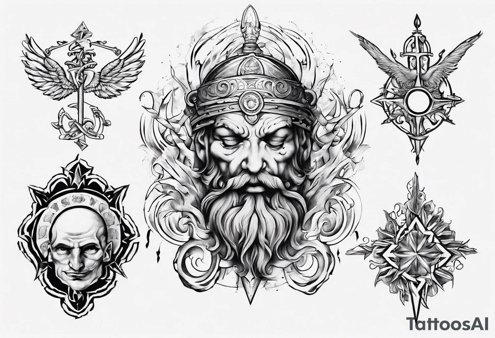 God’s strength and good judgement tattoo idea