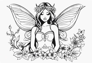 Fairy with the word miate tattoo idea