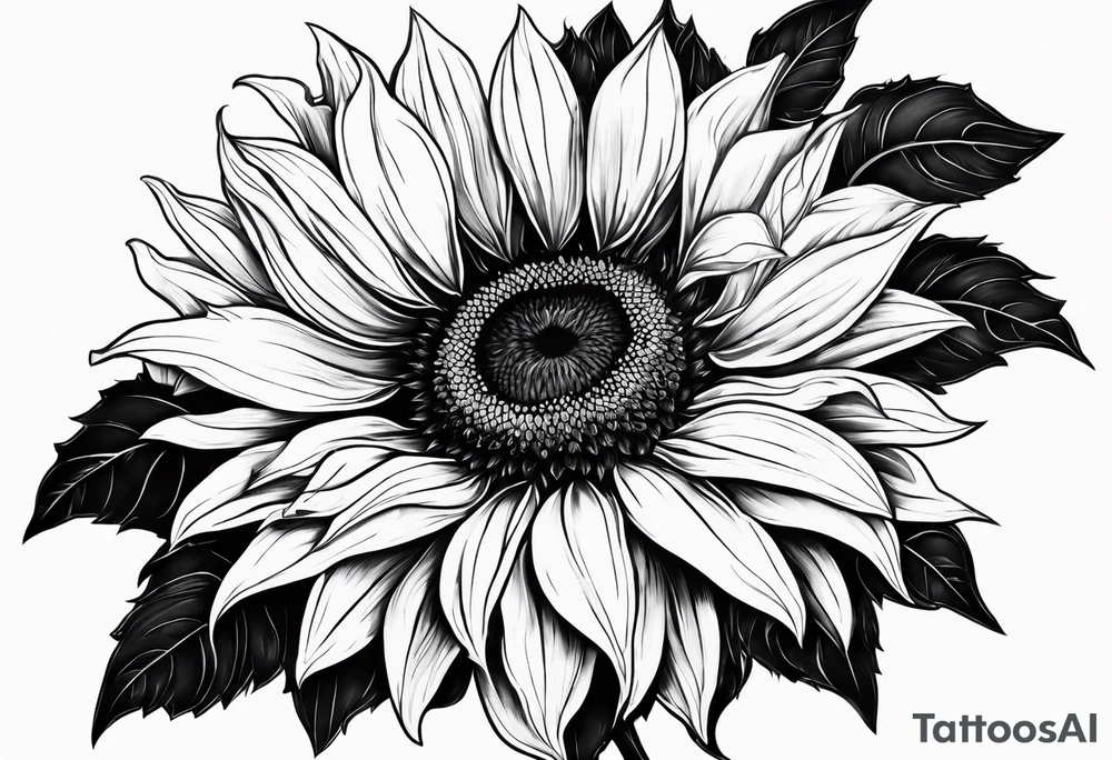 a sunflower tattoo idea