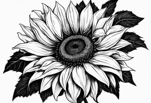 a sunflower tattoo idea