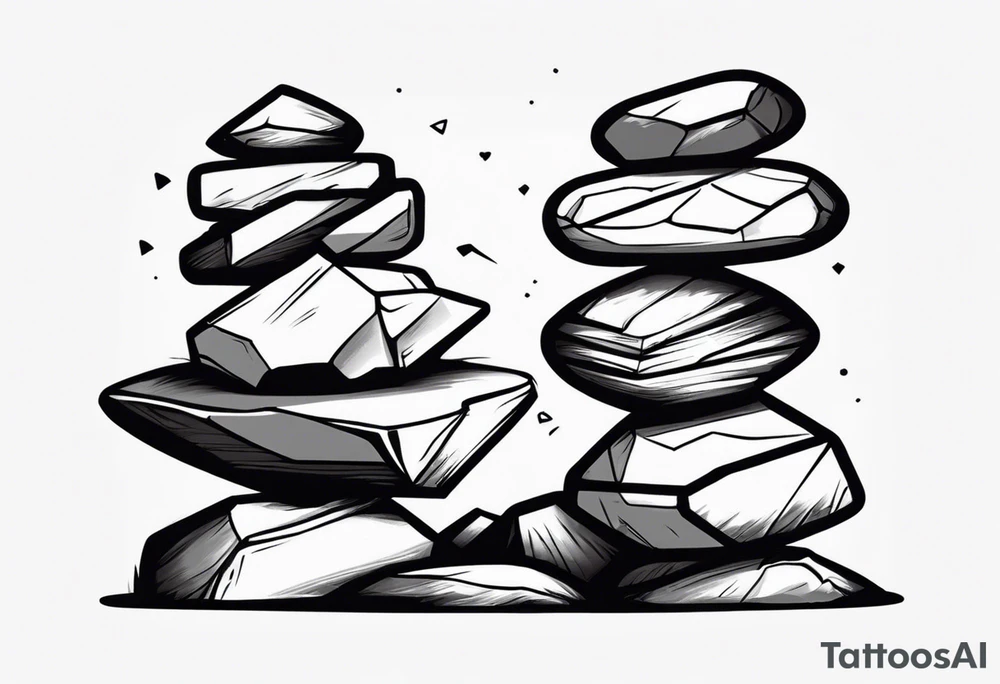Rocks stacked on top of each other tattoo idea