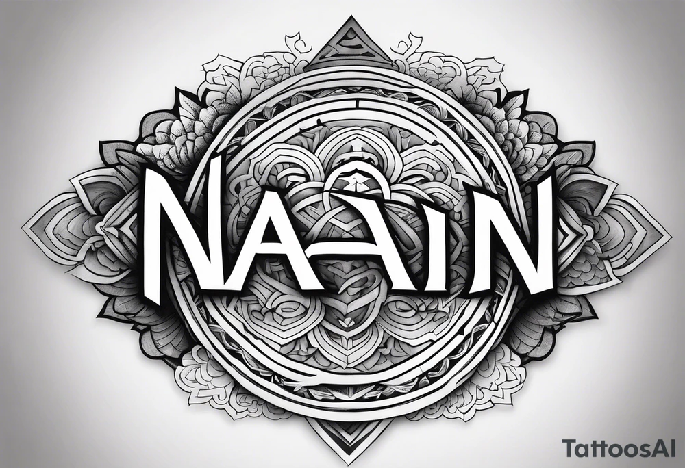 Write the word Nain tattoo idea