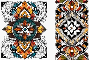 Arm Sleeve Tattoo with fall colors tattoo idea