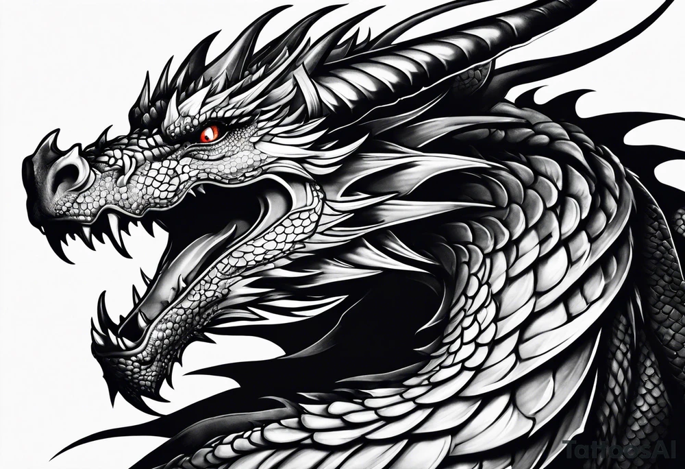 Dragon shoulder tattoo idea