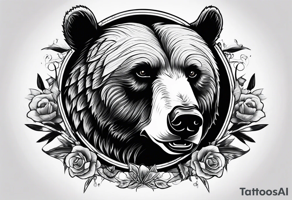 Bear and rifles tattoo tattoo idea
