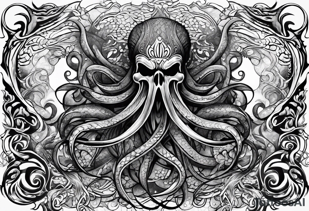 Kraken arm sleeve tattoo idea
