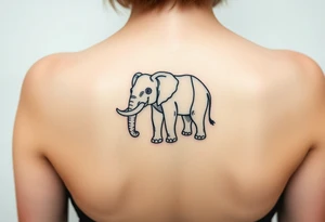 An elephant made of Legos on the arm tattoo idea