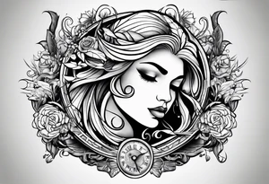 Black and white Florida tattoo for a Virgo mechanic tattoo idea