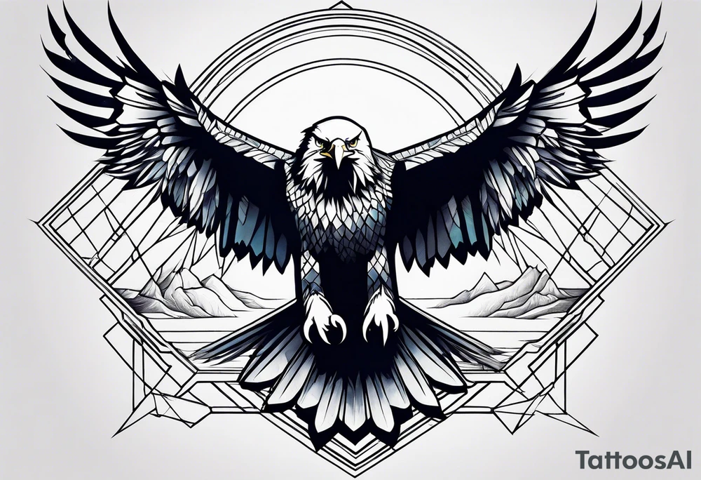 eagle landing tattoo idea