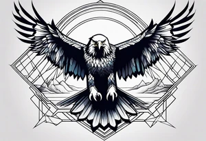 eagle landing tattoo idea