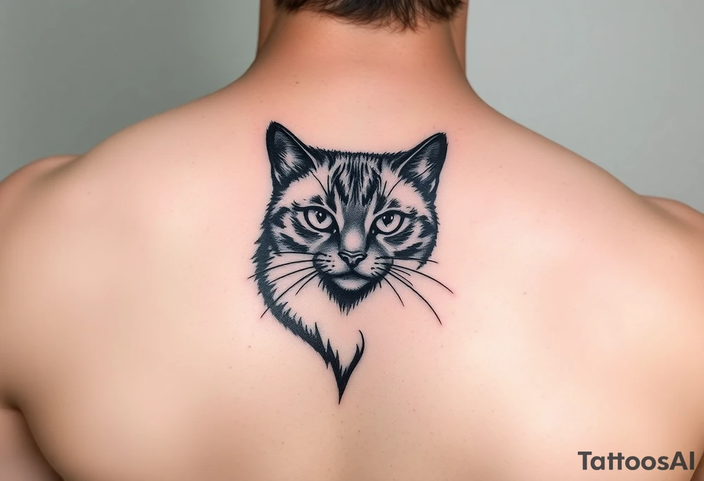 black cat tattoo idea