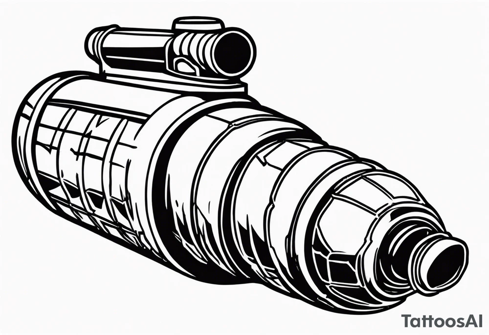 gun grenade tattoo idea