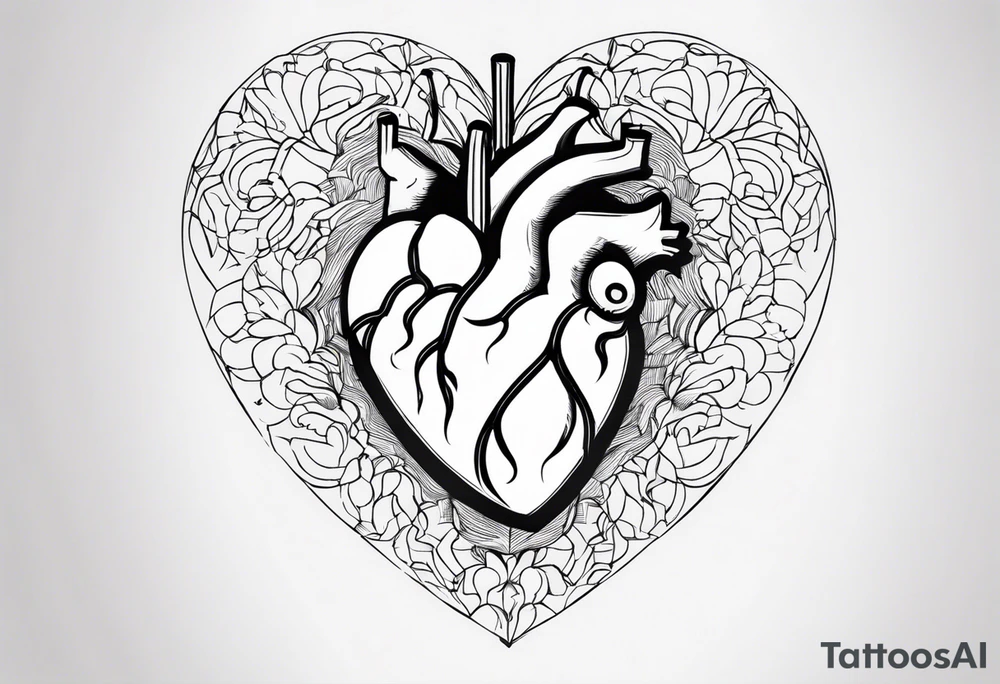 mind over heart tattoo idea