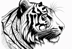 tiger side profile tattoo idea