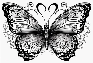 butterfly makes a heart tattoo idea
