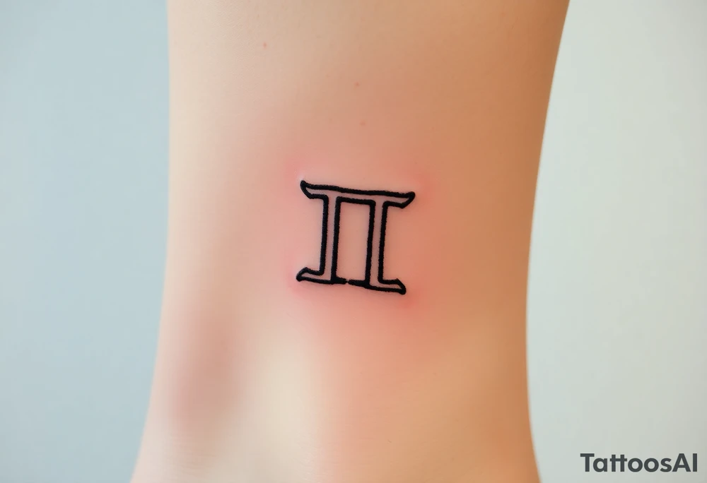 Cool gemini sign tattoo idea