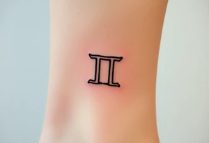 Cool gemini sign tattoo idea