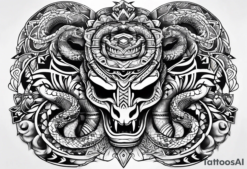 Aztec snake tattoo idea