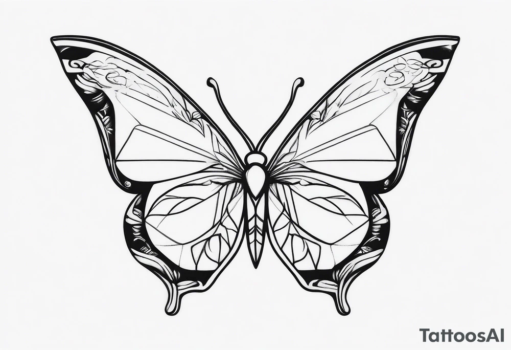 Uma borboleta delicada tattoo idea