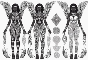 African female full body angel
slim face tattoo idea