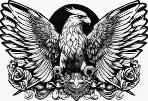 Cuervo en combate de frente a la carga tattoo idea