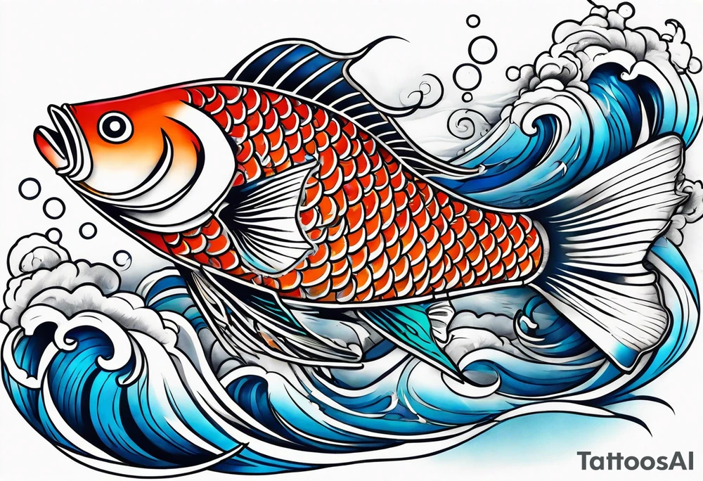 fish water tattoo idea