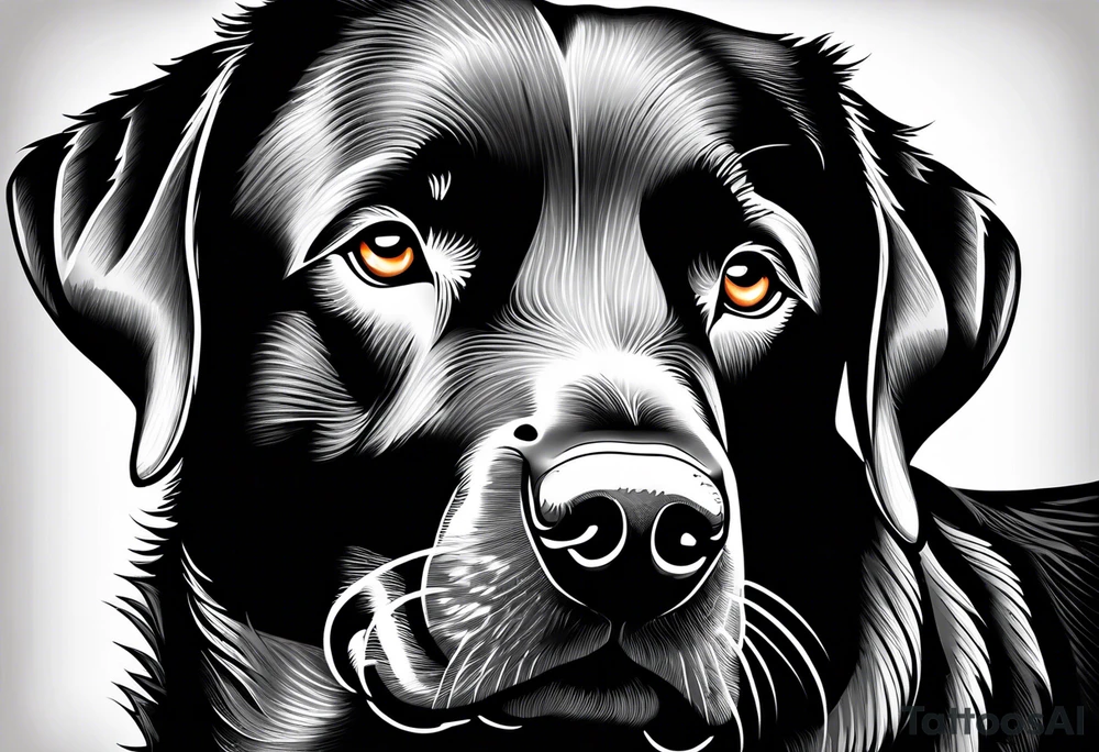 Black Labrador tattoo idea
