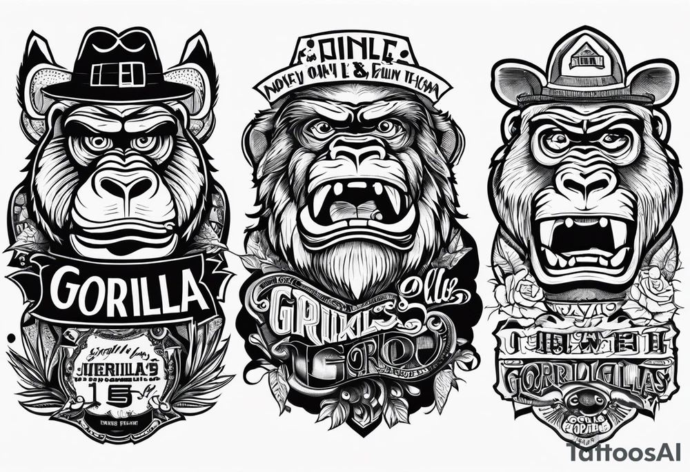 Jimenez with money gorillas tattoo idea