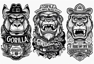 Jimenez with money gorillas tattoo idea