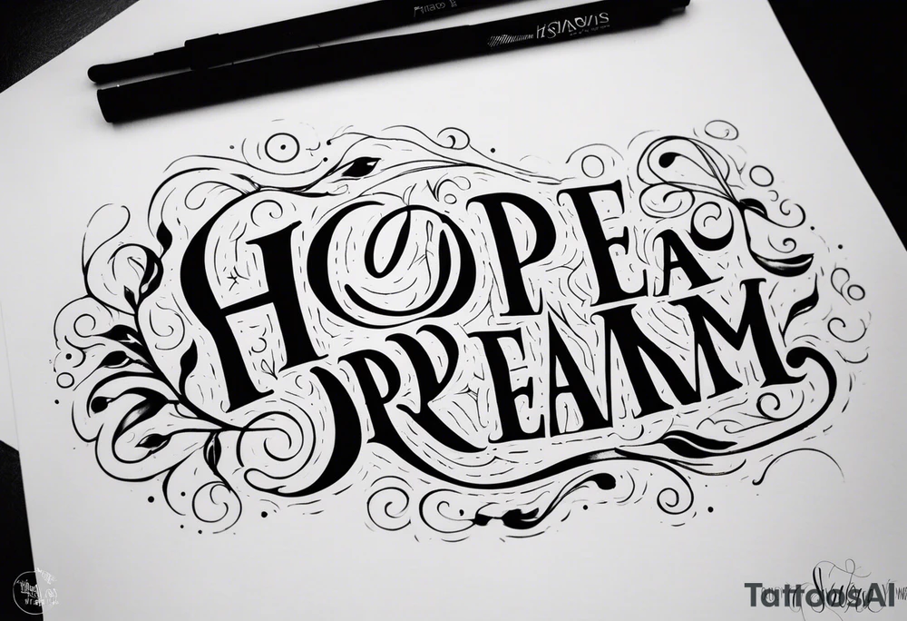Hope is a waking dream tattoo idea